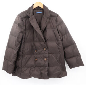 J. Mclaughlin Women's Baron Goose Down Puffer Jacket Brown Sz L